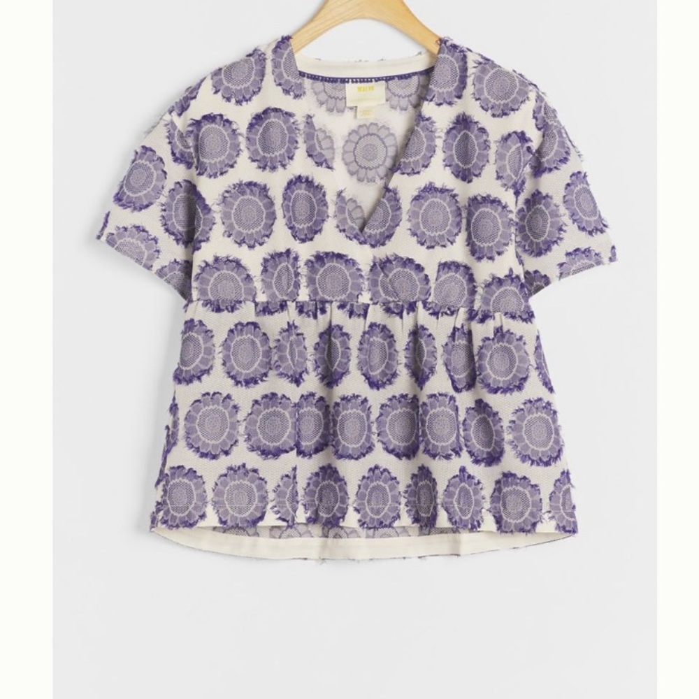 New Maeve textured babydoll blouse